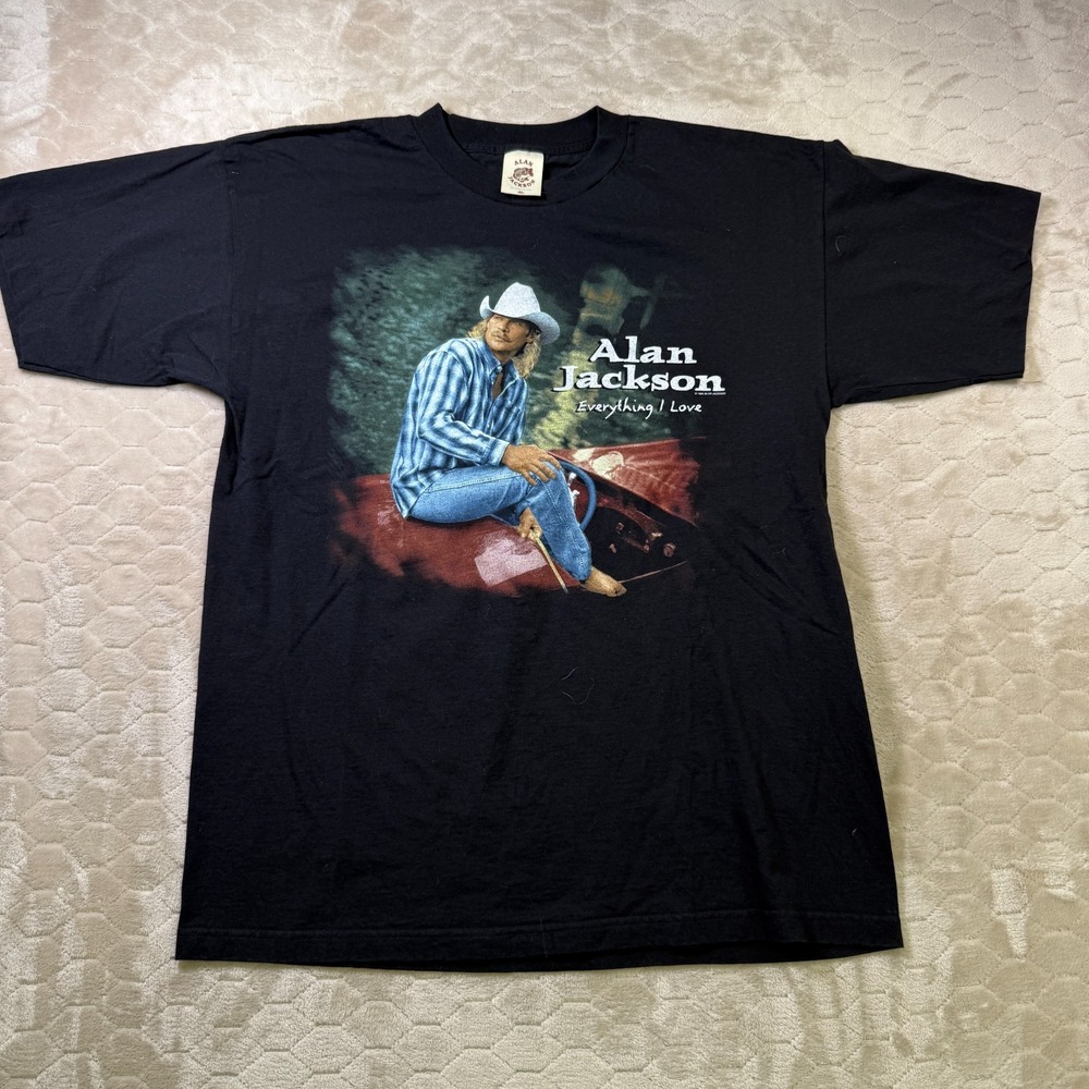 VTG Alan Jackson Everything I Love Country Music Shirt Sz XL Deadstock USA Made